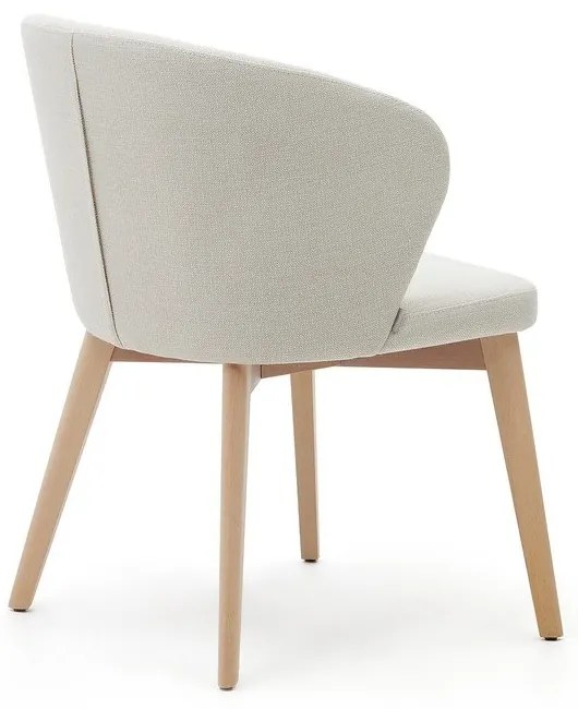 Krémszínű kárpitozott étkezőfotel Darice – Kave Home