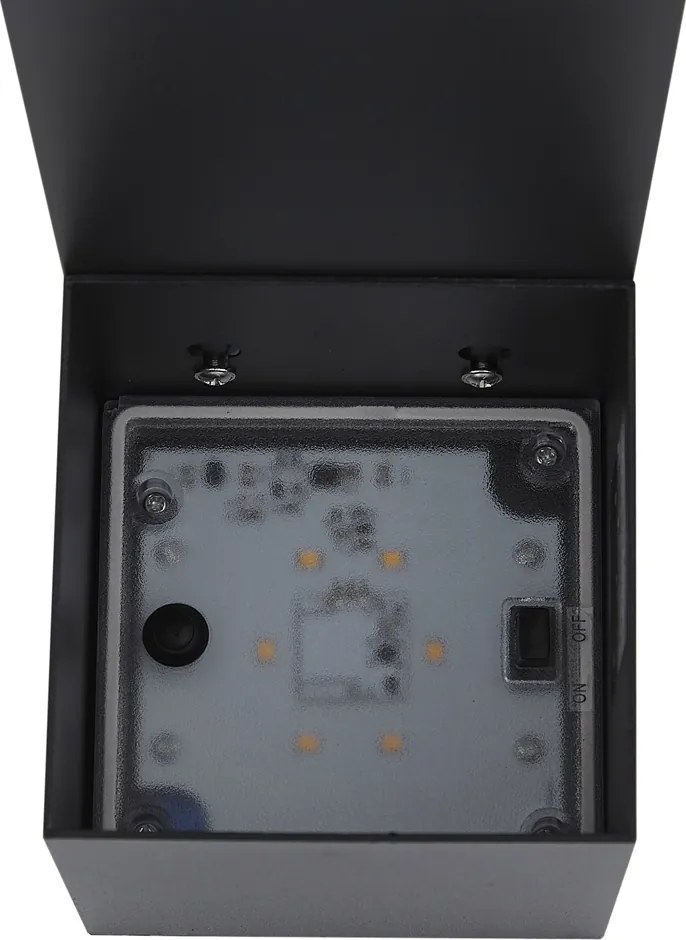 Kültéri lámpa fekete 65 cm LED-del IP64-es védettséggel, halvány fénnyel és napelemmel - Charlene