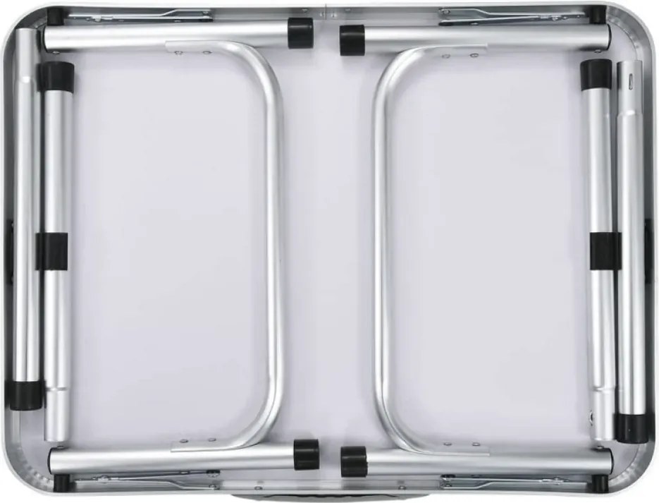 Összecsukható kempingasztal, 60 cm, alumínium/MDF, KEPI TYP 2