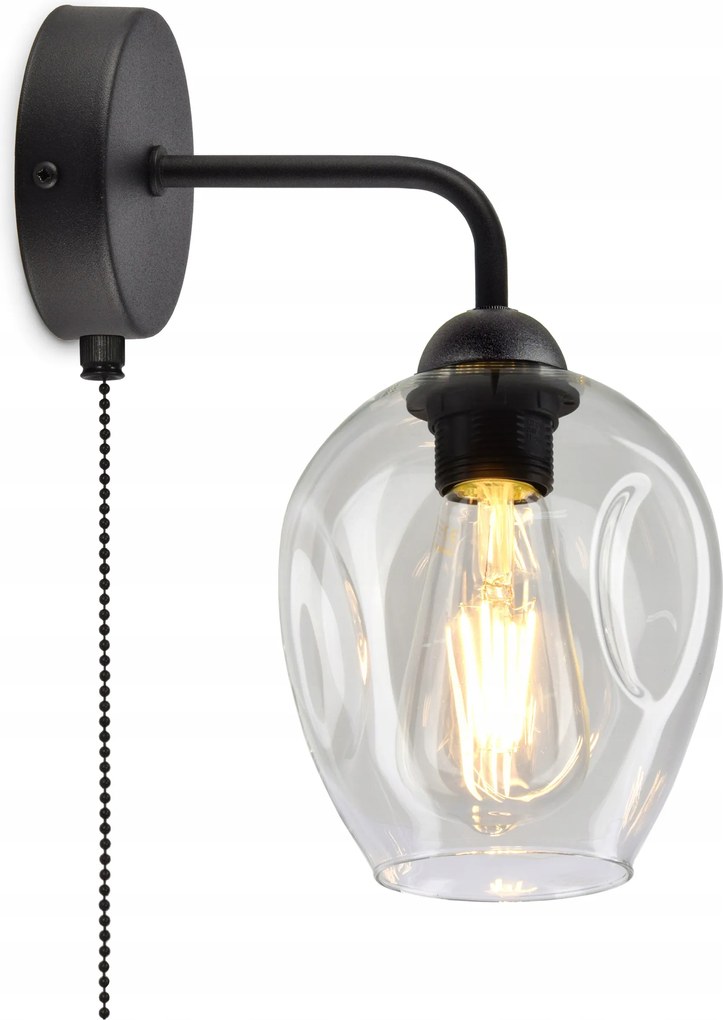 Fali lámpa Kapcsoló lámpabúra Átlátszó