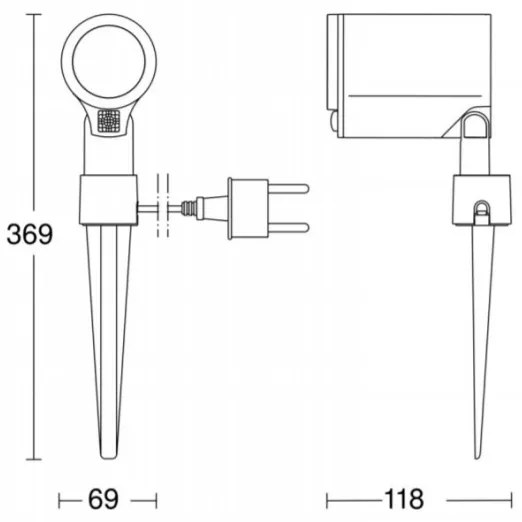 STEINEL 058685 – LED Kültéri lámpa érzékelővel SPOT GARDEN 1×GU10/7W/230V IP44