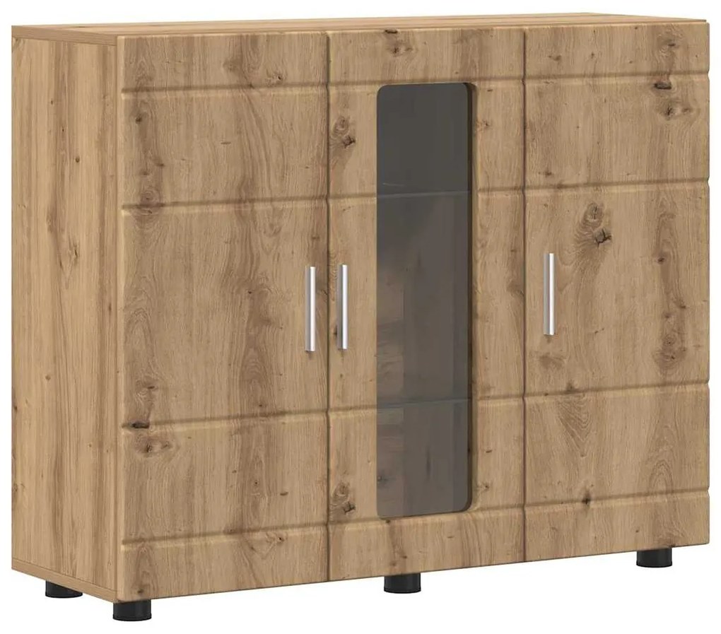 Széf polcokkal kézműves tölgy 55.5 x 29 x 100 cm Faanyag
