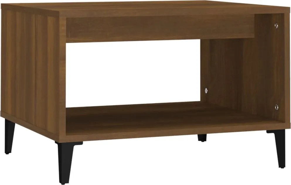 vidaXL barna tölgyszínű szerelt fa dohányzóasztal 60x50x40 cm