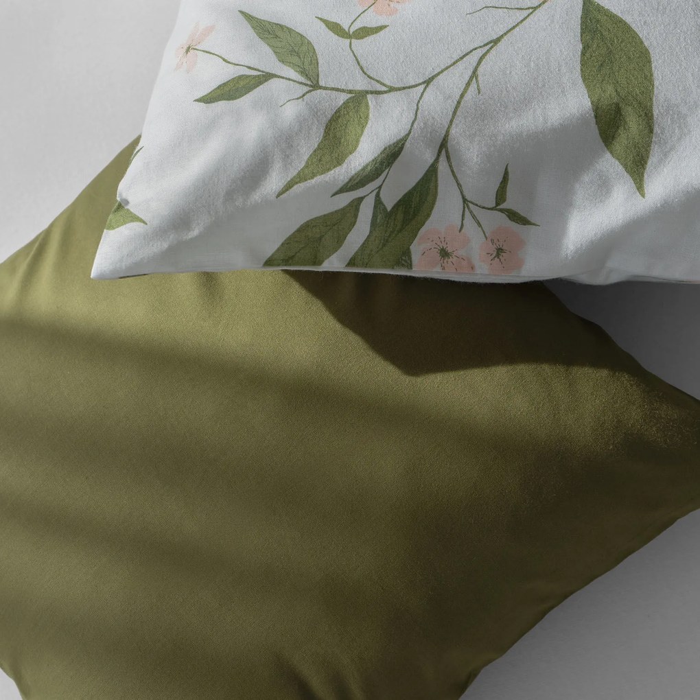 Goldea pamut párnahuzat - olivaszínű 40 x 60 cm