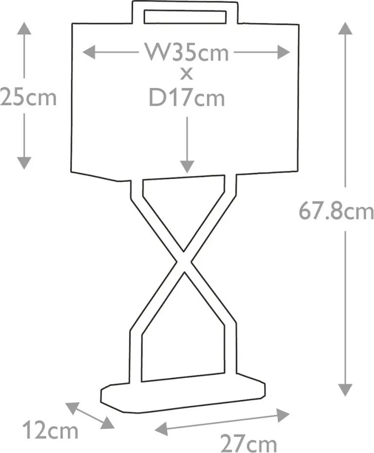 Elstead Lighting Cross CROSS-TL-IVORY Asztali lámpa 1x60W/E27