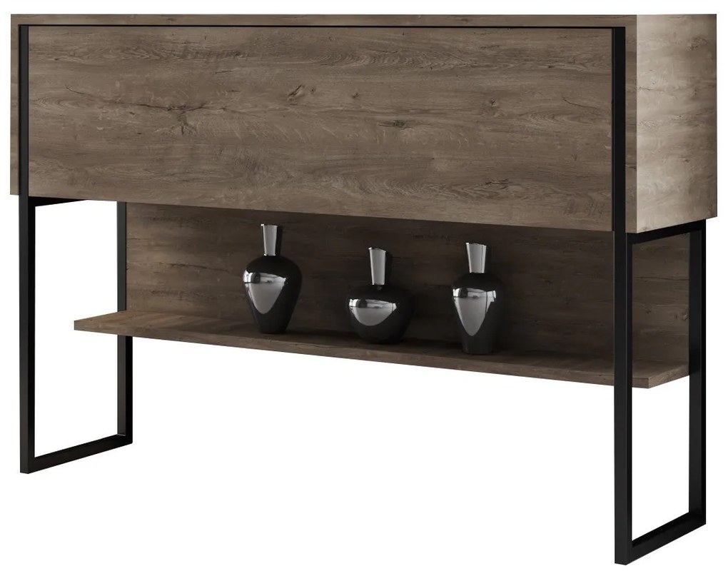 Komód Luxe - Black, Walnut