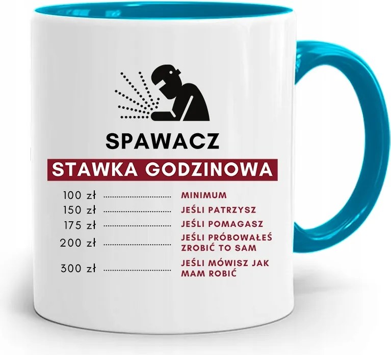 Kék Hegesztő Bögre Óradíj Ajándék fényképes nyomtatással