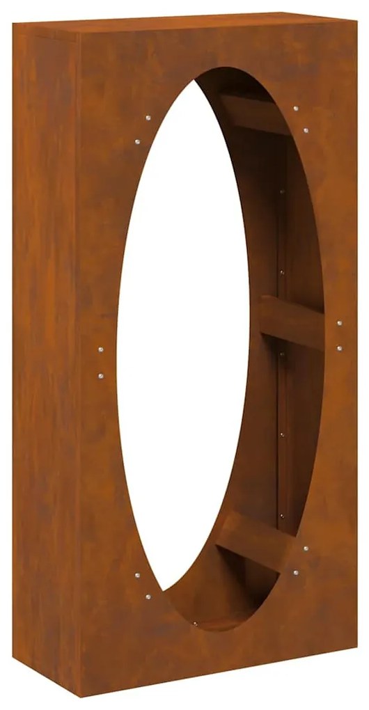 tűzifa állvány 50x23x100 cm időjárásálló acél