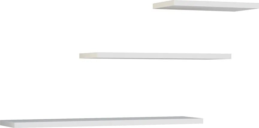 Tobi 3P fali lebegőpolc (3db), fehér