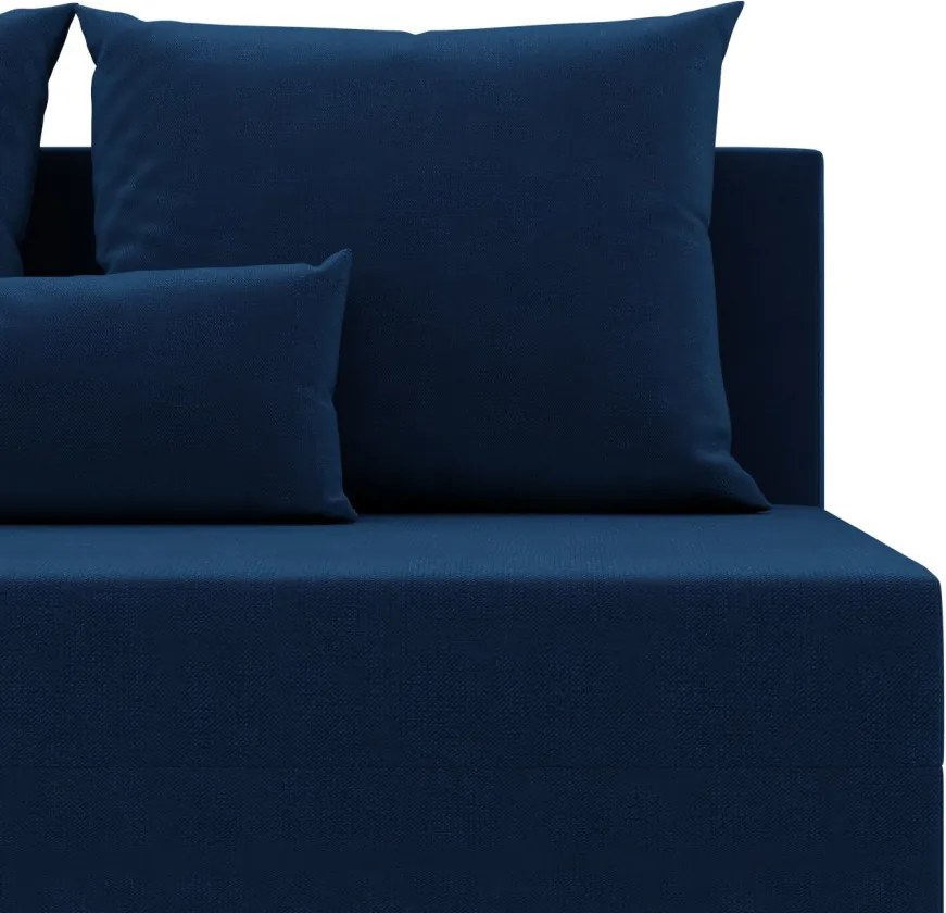 Nobu sarokkanapé, bársony, univerzális oldal, kék