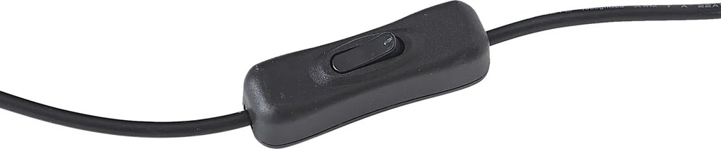 Modern fekete fali lámpa LED-del - Letterbox