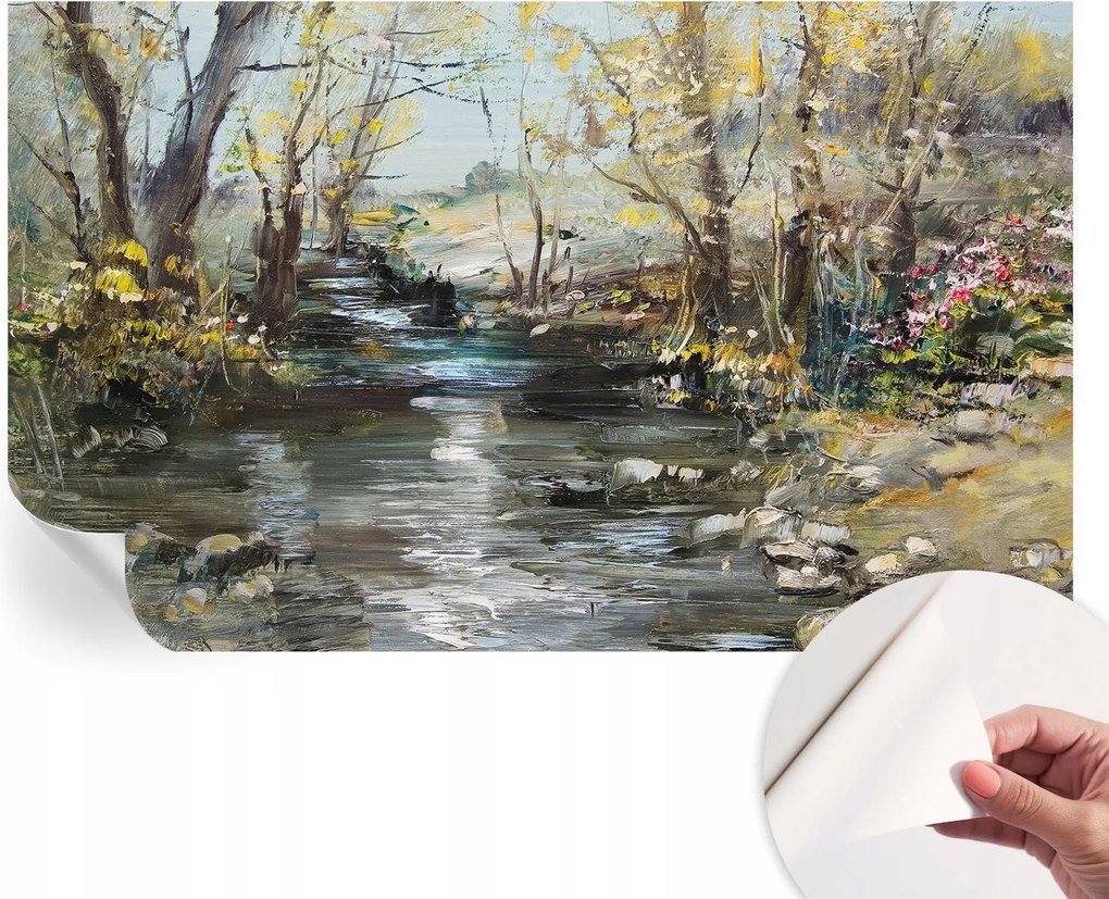 Dekoratív Öntapadós Tapéta Divatos Minták Erdei patak 416x254 cm