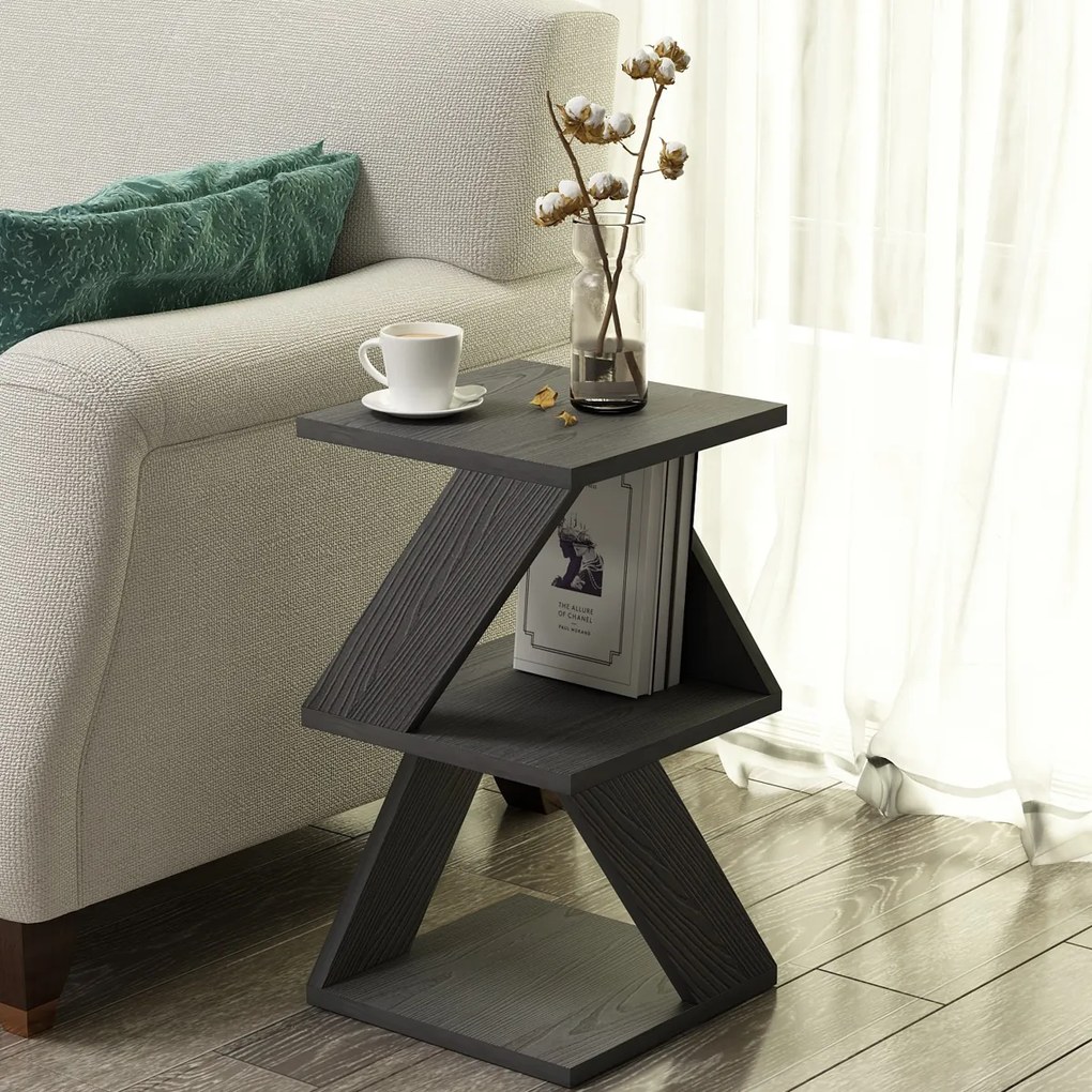 Albeni Black Wooden konzolasztal