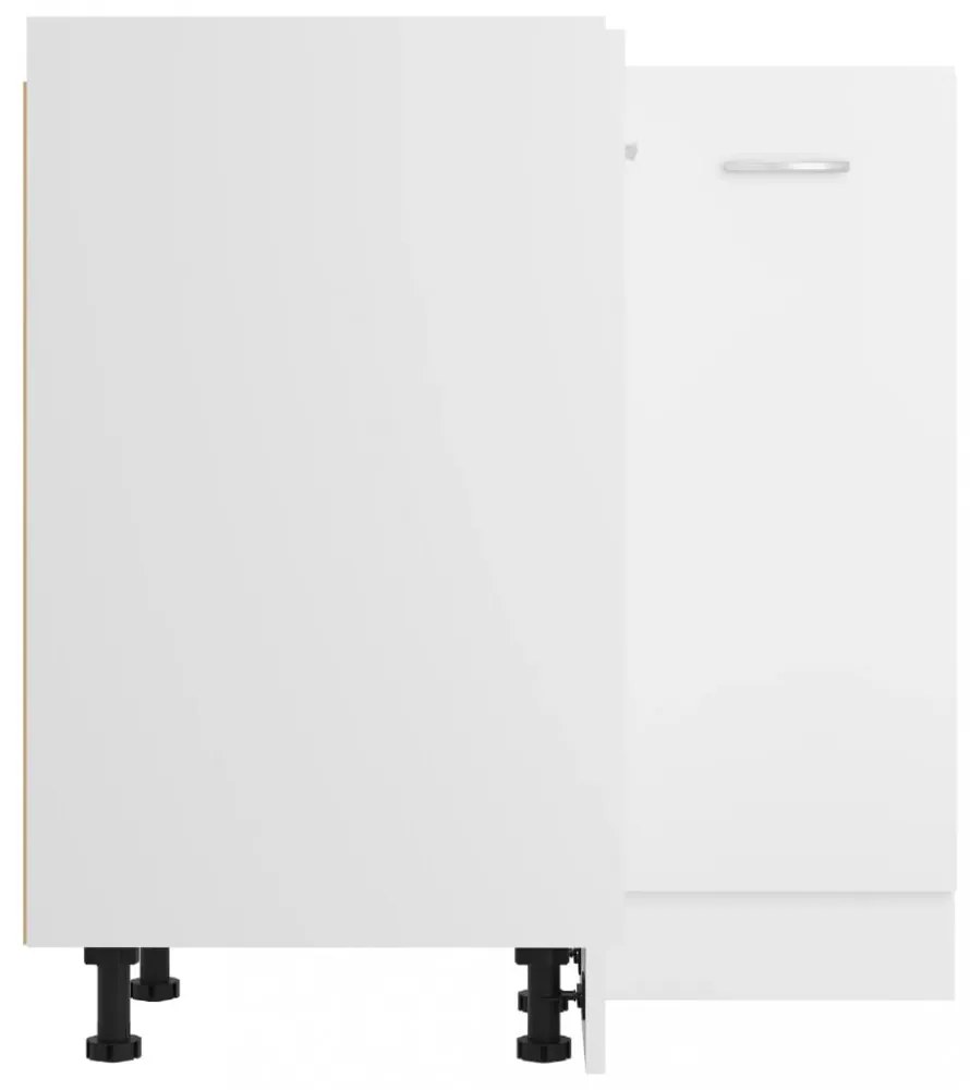 “Lyon” fehér szerelt fa alsó sarokszekrény