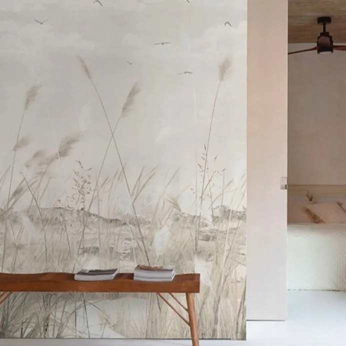 Falikép Fű tájkép a szélben Grandeco 207701