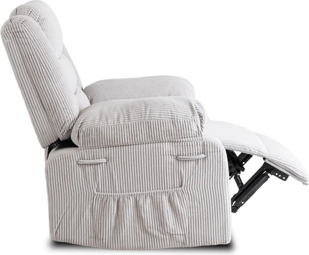 Dönthető fotel szürke kordbársony, ARTURO