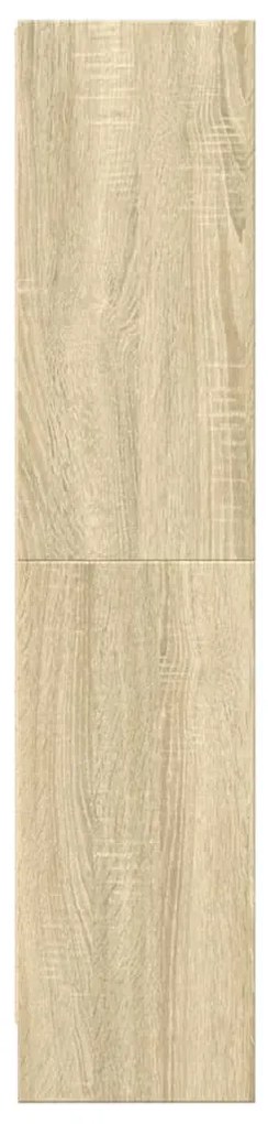 sonoma tölgy színű szerelt fa könyvespolc 60 x 24 x 109 cm