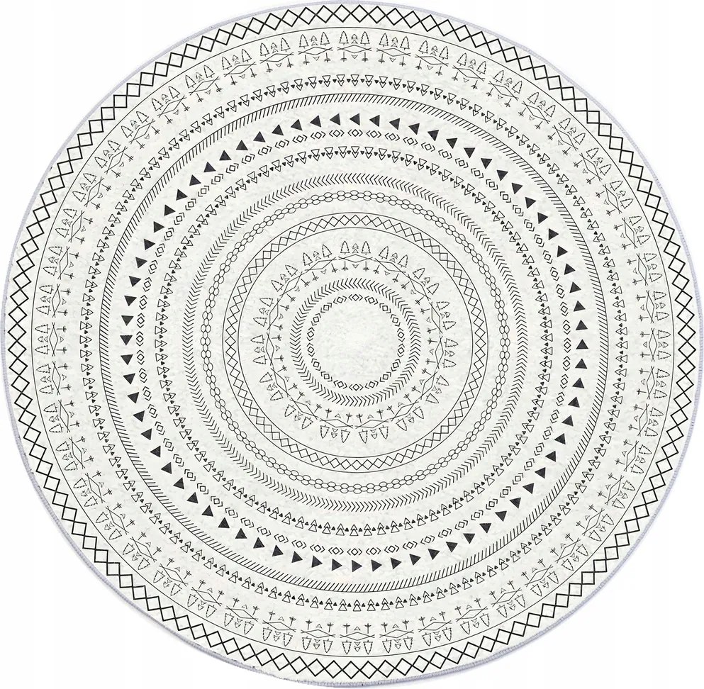 Kerek keleti mintás szőnyeg Zenit nappaliba 100x100 cm