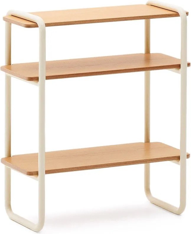 Bézs-natúr színű függő gyerek könyvespolc kőrisfa dekorral 60x70x28 cm Tinn – Kave Home