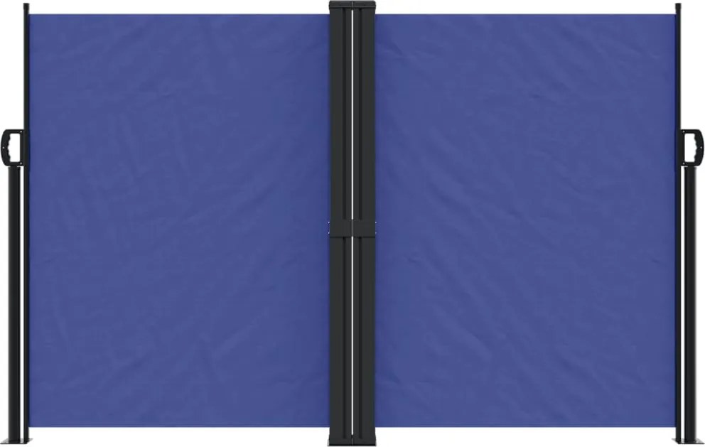 Kék behúzható oldalsó napellenző 160x1000 cm