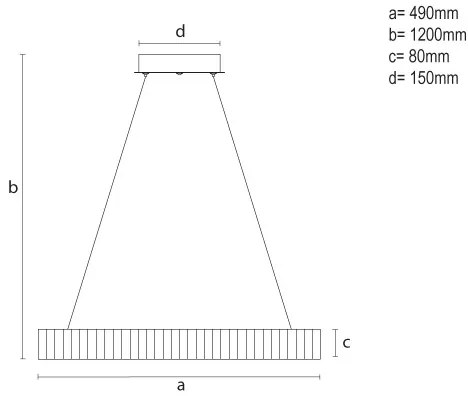 LED dimmelhető csillár drótkötéllel LED/75W/230V 3000-6500K átm. 49 cm + távirányító