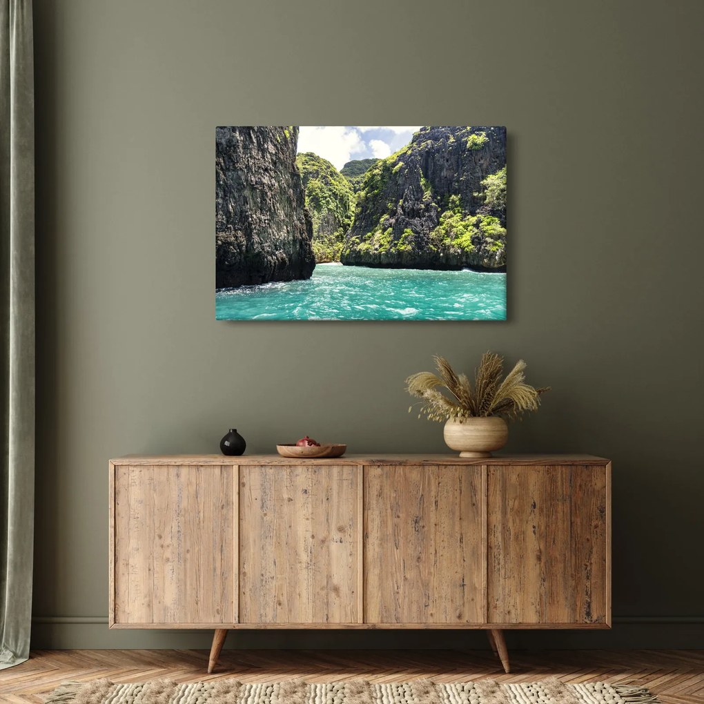 A hegyi folyó képe (90x60 cm)