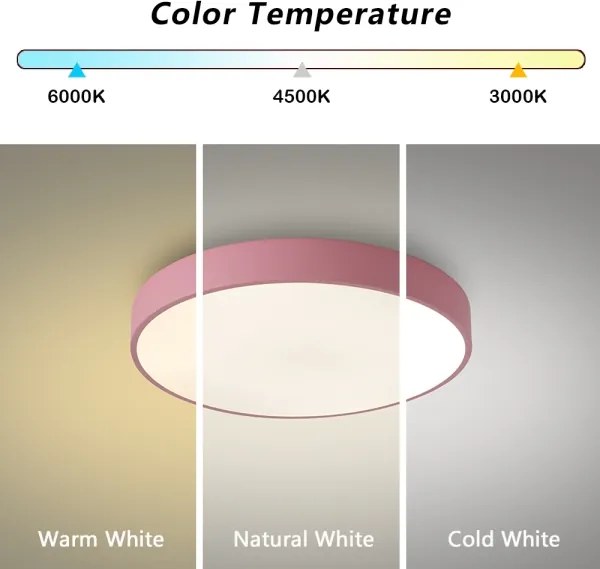 Brilagi - LED dimmelhető mennyezeti lámpatest POOL LED/48W/230V 3000-6000K 40 cm rózsaszín + távirányító