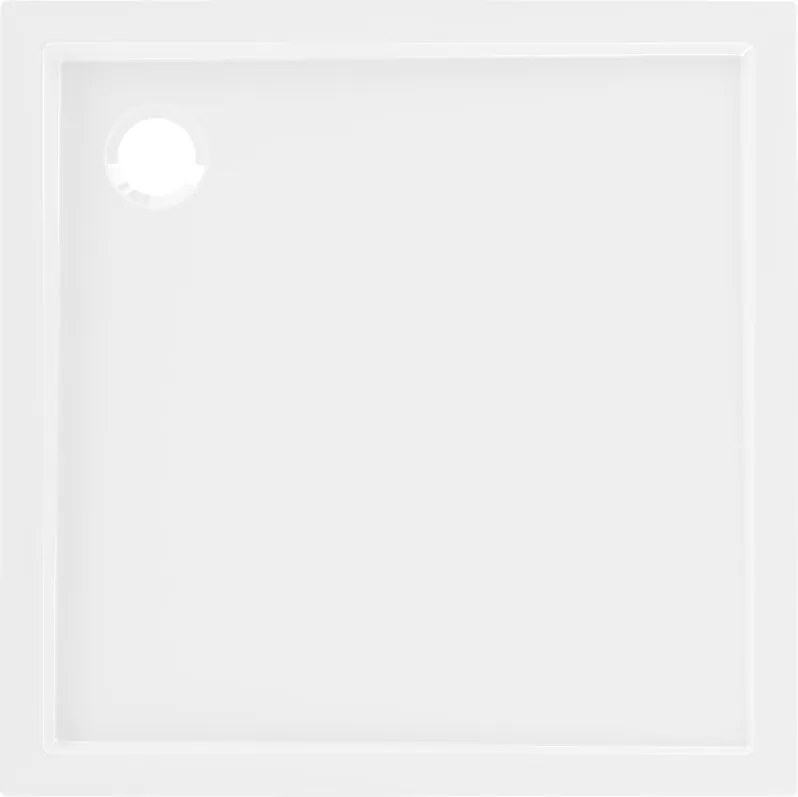 Mexen Flow négyzet alakú zuhanytálca slim 90 x 90 cm, fényes fehér - 46S109090