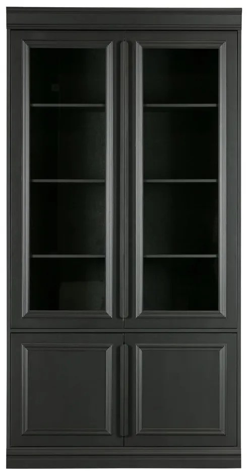 Fekete borovi fenyő tálalószekrény 110x215x44 cm Organize – WOOOD