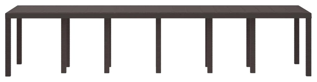 vidaXL Kerti Asztal Barna 350 x 100 x 74 cm polirattan