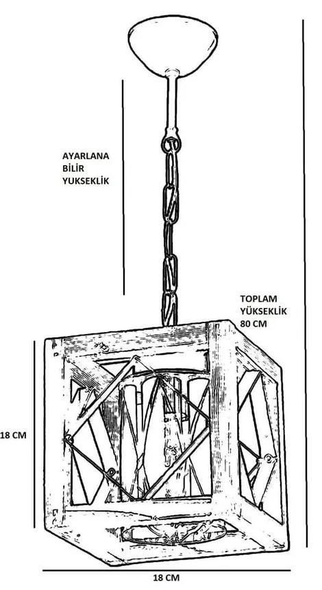 Barna függőlámpa fa búrával-fém búrával Zikzak Cam – Opviq lights