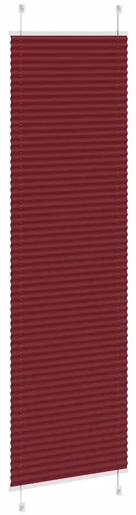 pliszírozott redőny Bordeaux piros 65x200 cm szövetszélesség