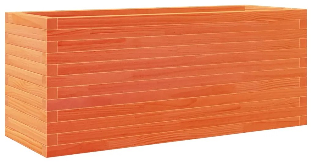 viaszbarna tömör fenyőfa kerti virágtartó 110 x 40 x 45,5 cm