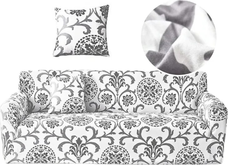 Kanapé Huzat Kanapé Sarok Rugalmas Sima 145-185 CM 2OS Dísz