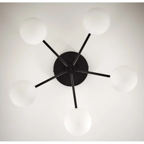 Jupiter 2049 - Felületre szerelhető csillár PRATO 5xG9/14W/230V fekete/fehér