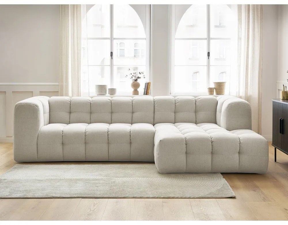 Bézs sarokkanapé (jobb oldali) Cloud – Bobochic Paris