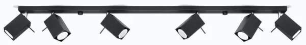Sollux SL.0460 - MERIDA 6xGU10/40W/230V fekete spotlámpa