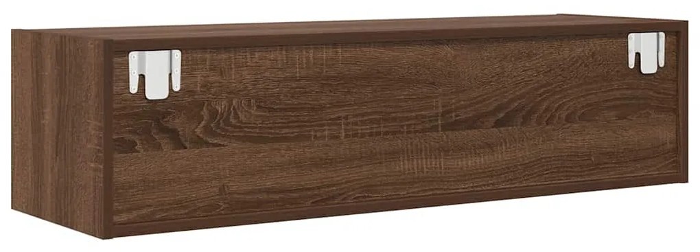 barna tölgy színű szerelt fa TV-szekrény 100x31x25,5cm