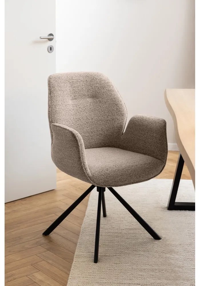 Sötétszürke kárpitozott étkezőfotel Aura – Actona