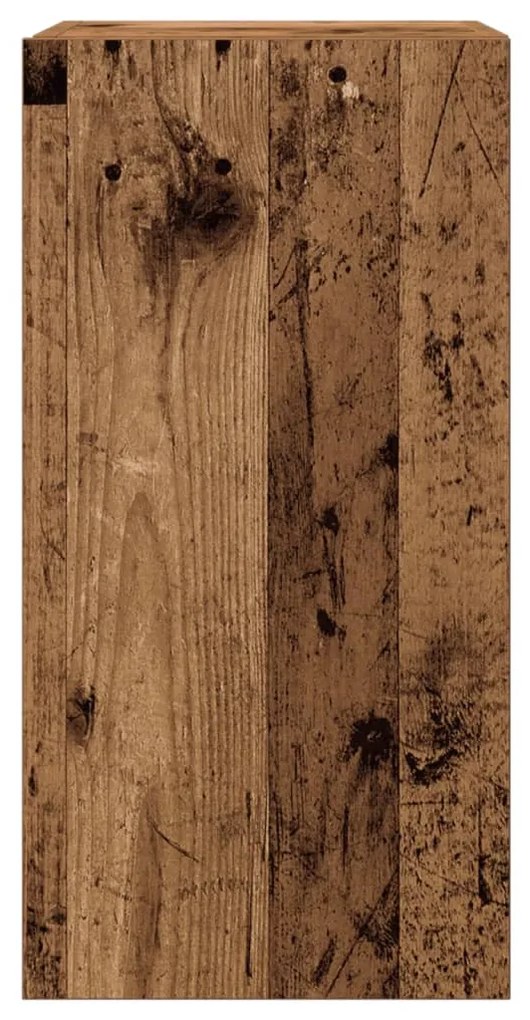 2 db antik fa színű szerelt fa TV-szekrény 30,5 x 30 x 60 cm