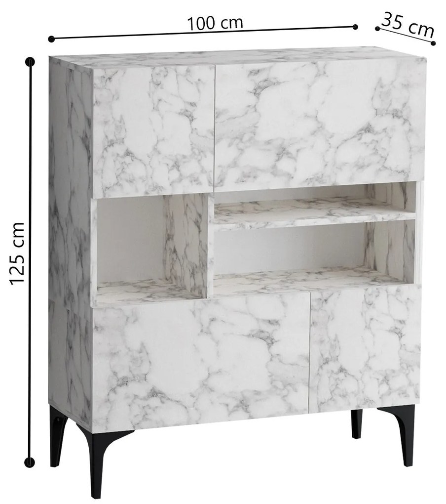 Konzolasztal Krista - Carrara Marble