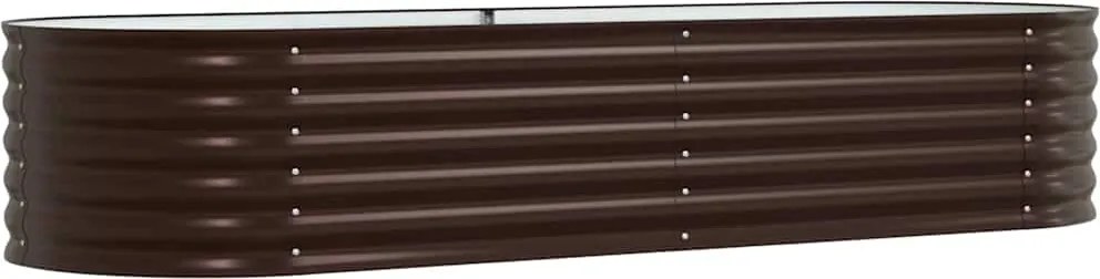 vidaXL Emelt Ágy Barna 240 x 80 x 44 cm Acél