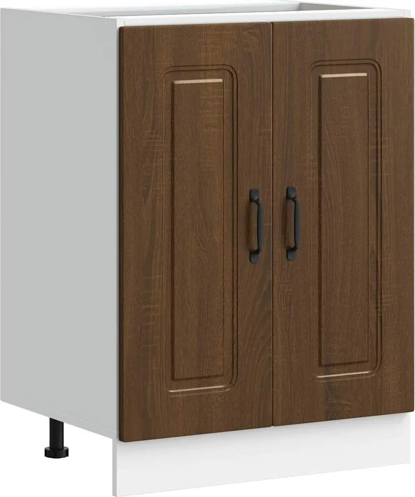 vidaXL Mosogató sljzat szekrény Kalmar barna tölgy 60x46x81,5 cm