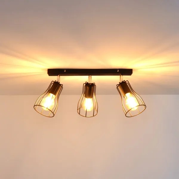 LED Spotlámpa TUBE II 3xE27/15W/230V fekete