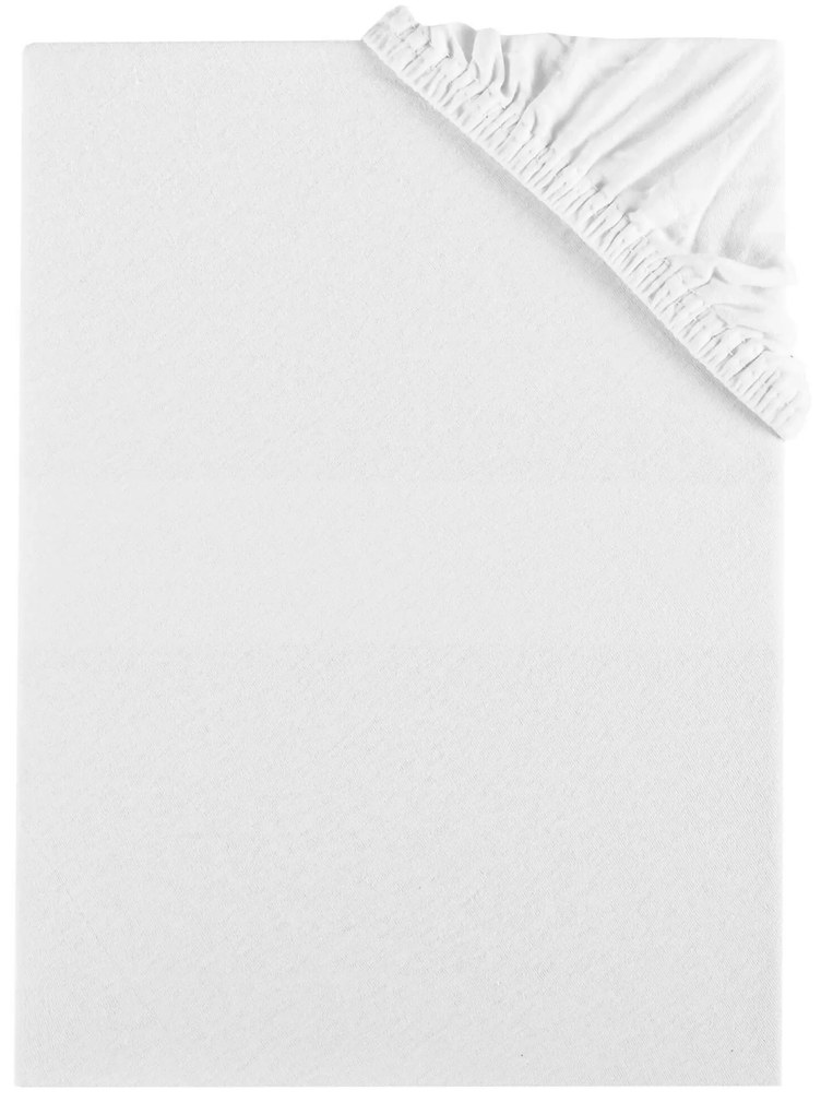 EMI fehér 100% pamutjersey gumis lepedő: Kiságy 60 x 120 cm