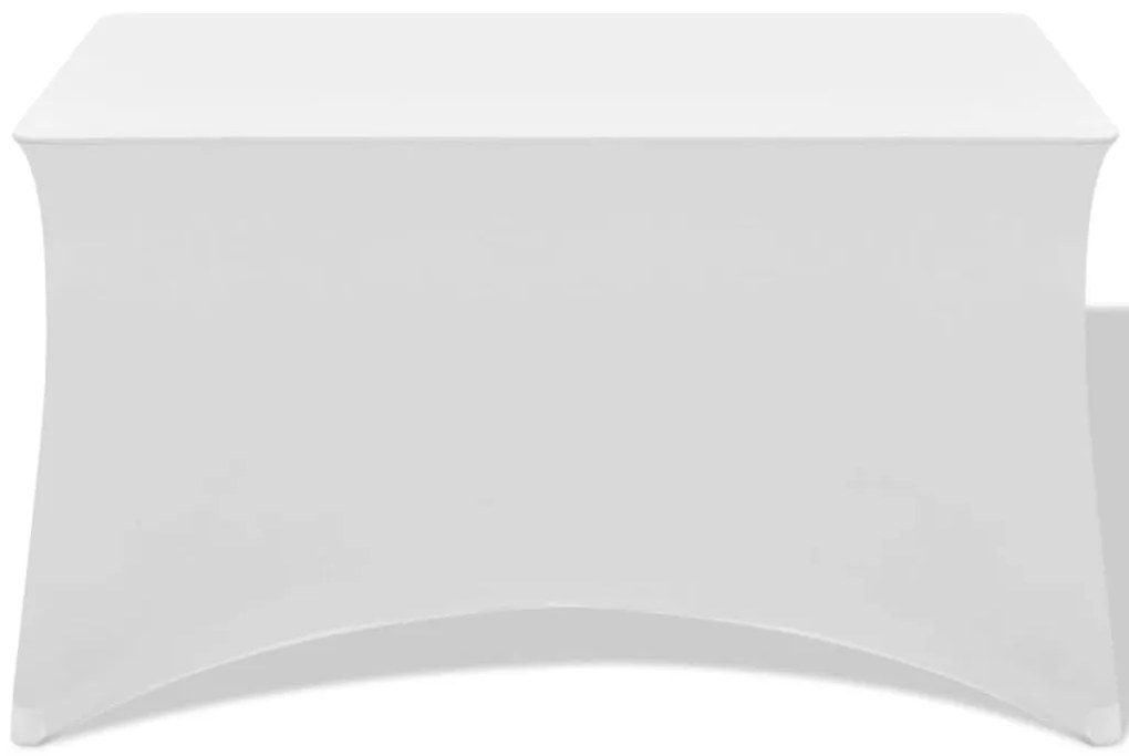 2 db fehér nyújtható asztali védőhuzat 243x76x74 cm