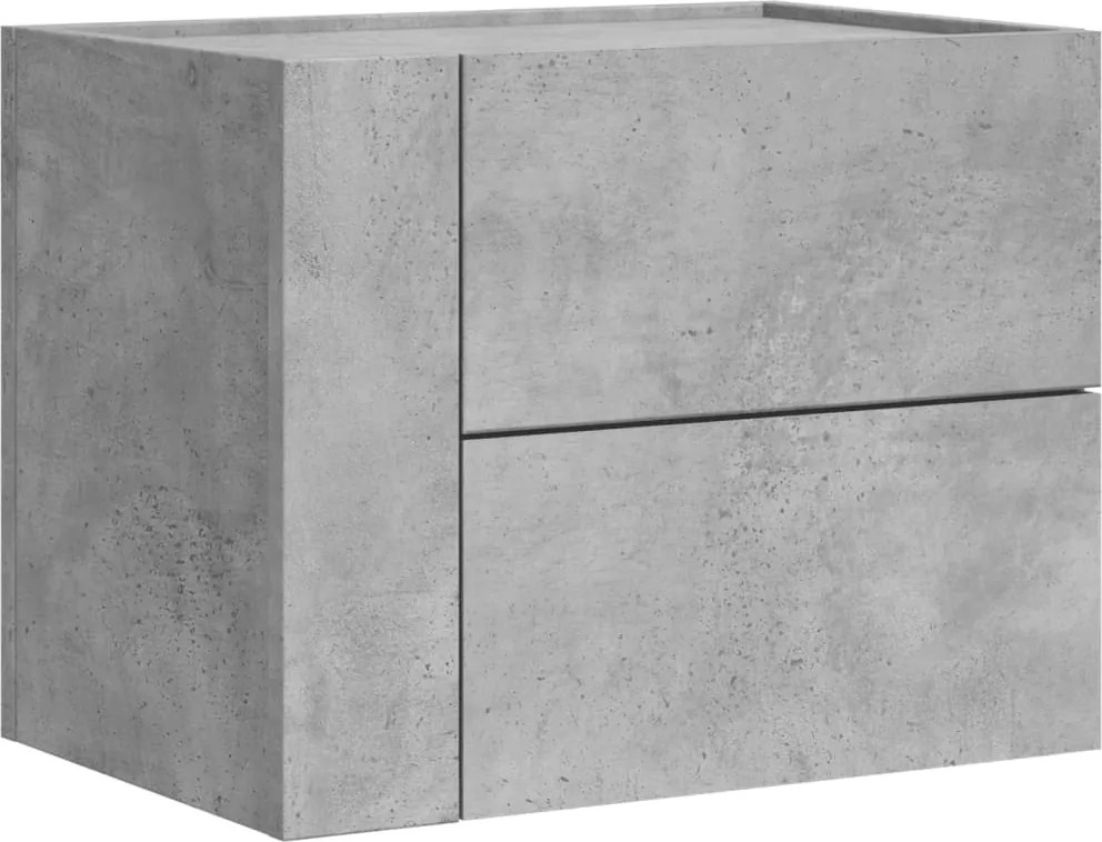 vidaXL betonszürke falra szerelhető éjjeliszekrény 45 x 30 x 35 cm