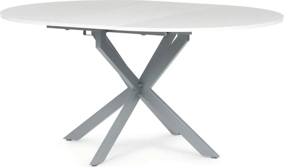 Étkezőasztal bővíthető 120–160 × 120 cm melamin fehér WT