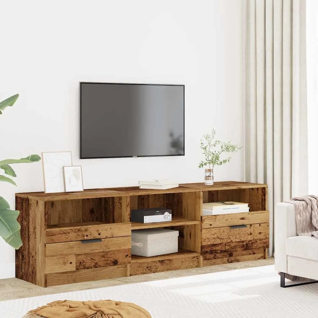 TV szekrény Régi fa 150x33,5x45 cm Gépelt fa
