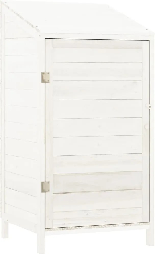 vidaXL fehér tömör fenyőfa kerti fészer 55 x 52 x 112 cm